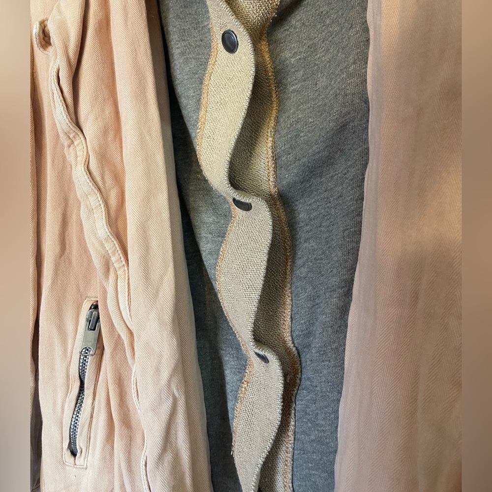 Free People Hooded Dual Placket Linen Blend Moto Beachy Jacket - Picture 4 of 8